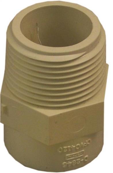 Genova Products T00075C Pipe Adapter Male 1 In MIP X Slip Pipe To Tube CPVC