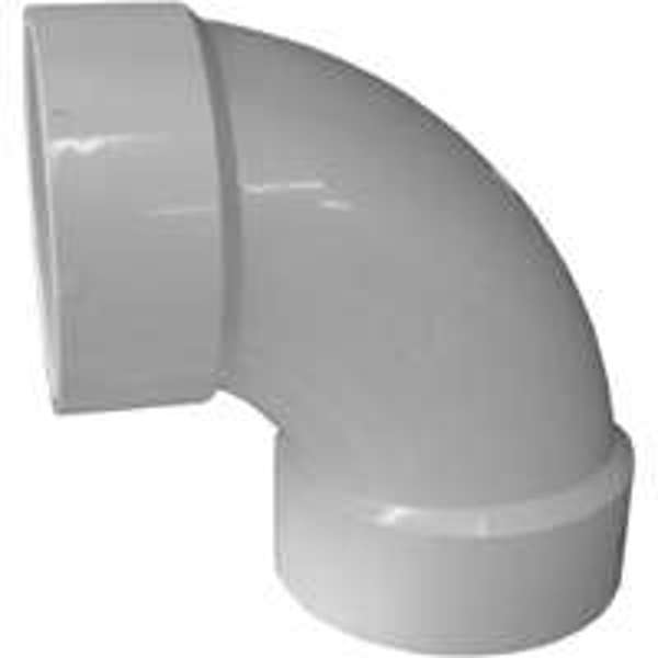 Genova Products 72840 4 In 90 Degree Elbow PVC Schedule 40 DWV