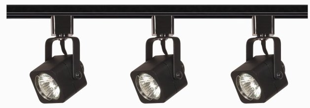 TK346 Track Kit Square MR16 3 Light 4FT Black