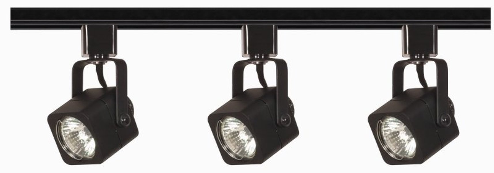 Satco TK346 4 Ft Square MR16 3 Light Track Kit Black