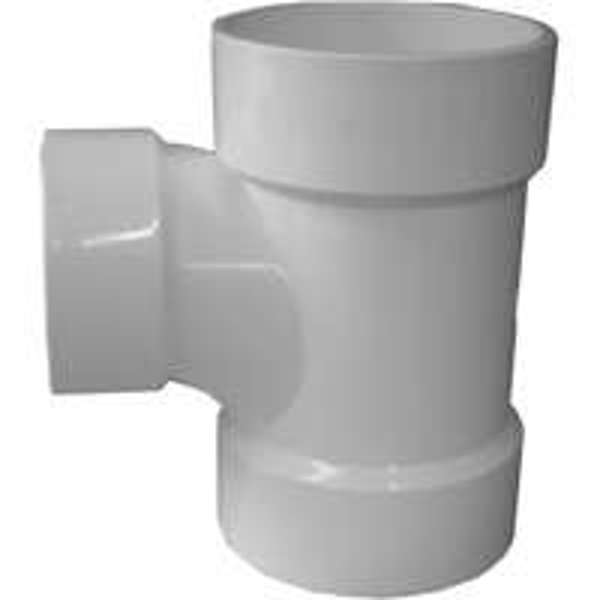 IPEX USA LLC-CANPLAS 71143 Reducing Sanitary Tee 4 X 4 X 3 Red