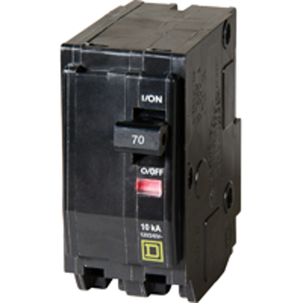 Square D by Schneider Electric QO270CP Circuit Breaker 70A 2 Pole Black