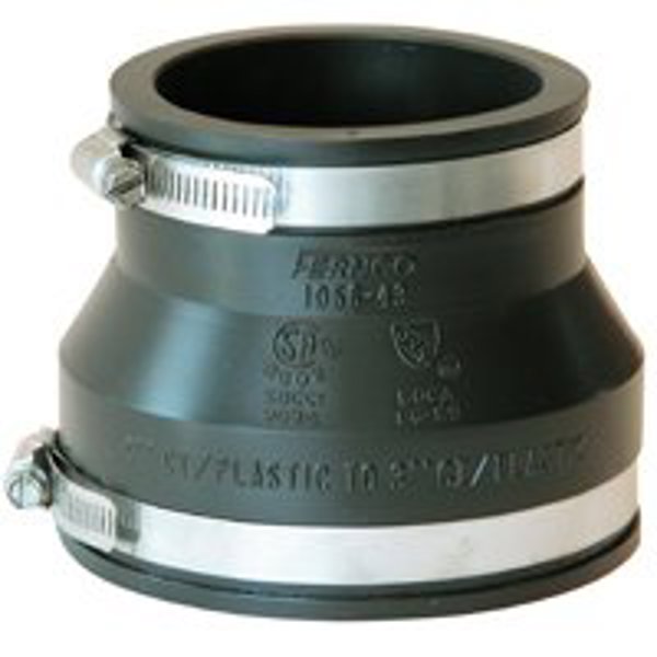 Fernco, Inc. P1056-43 Flex Coupling 4x3 In PVC Black