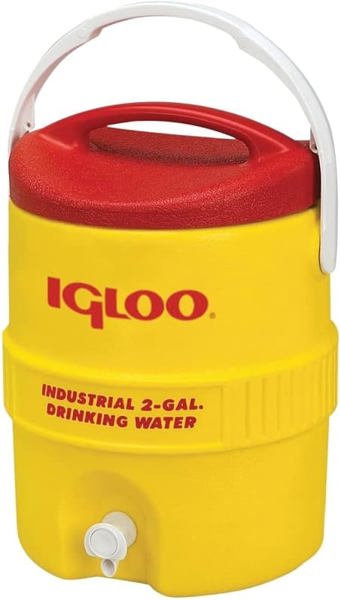 Igloo Corporation 00000421 Heavy Duty Water Cooler 2 Gal Yellow Body and Red Lid