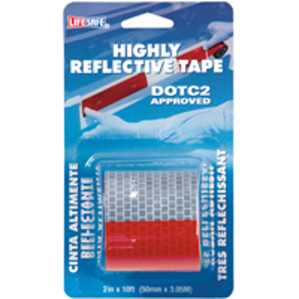 INCOM MANUFACTURING RE2110 Reflective Tape 2X10 Red/Silver C2 Approved