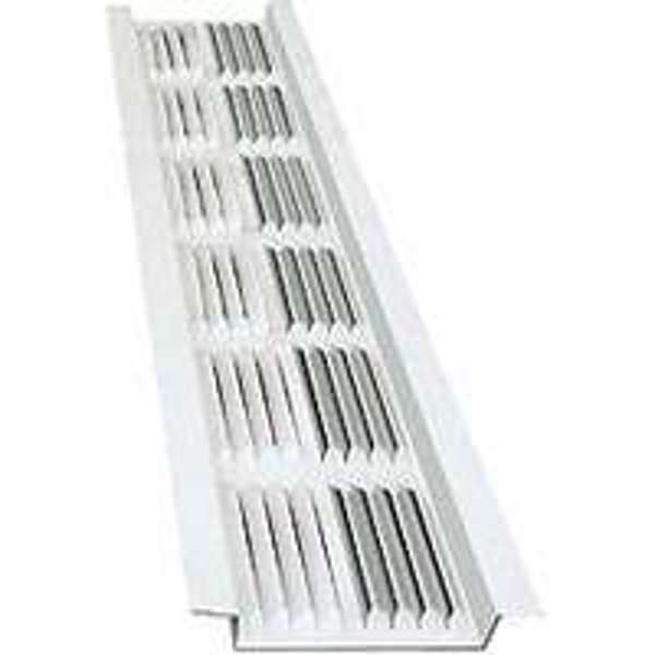 Master Flow LSV8W Soffit Vent 2-3/4 In x 1/4 In White Aluminum 8 PSI 68 Square Feet Net Free Ventilating Area
