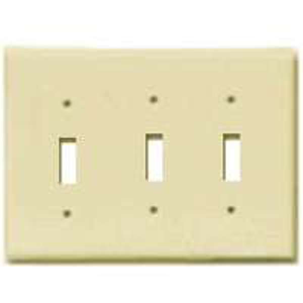 EATON-COOPER WIRING 2141V-BOX 3 Gang Toggle Wall Plate Ivory