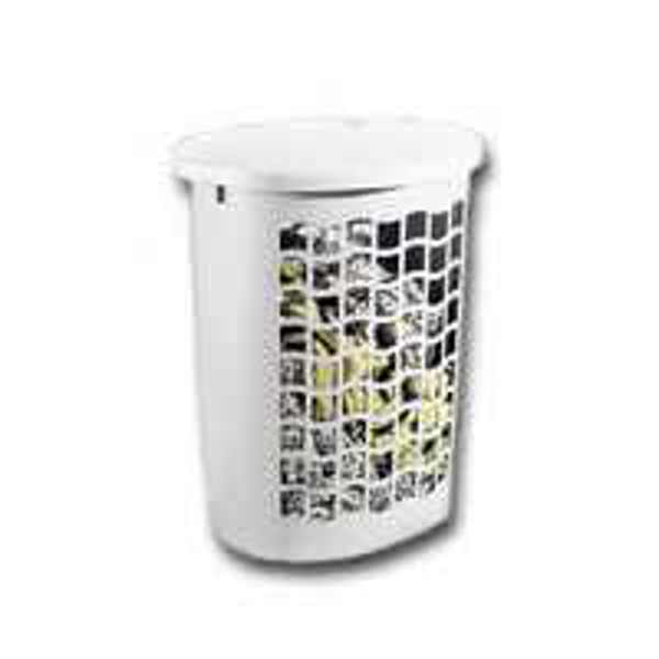 Rubbermaid FG2769TPWHT Oval Hamper 1.6 Bu White