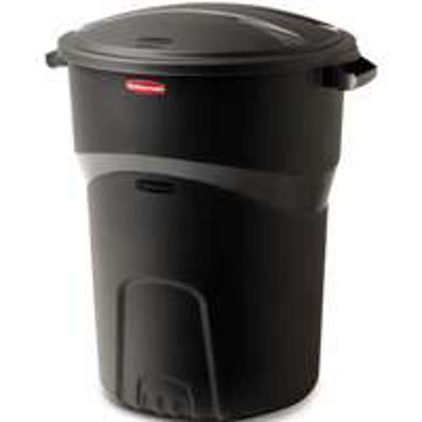 Rubbermaid 1793963/5H3800BLA Black Refuse Can 32 Gal Capacity Roughneck