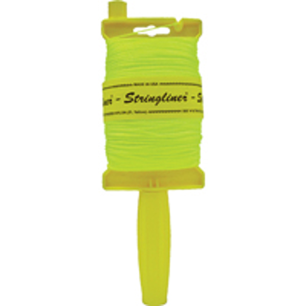 STRINGLINER BY U.S. TAPE CO 11712 Line Reel 500 Ft No18 Nylon Fluorescent Yellow