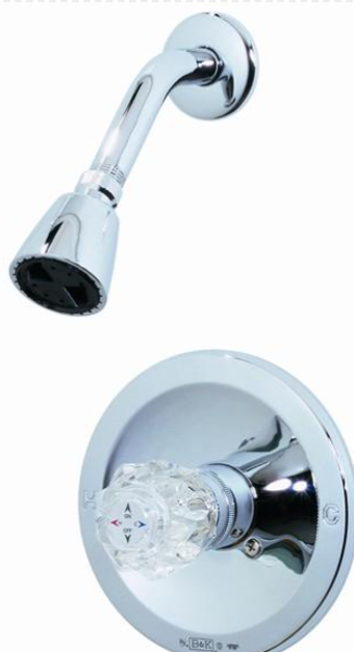 B&K Faucets 221-205 Shower Single Handle Faucet Chrome