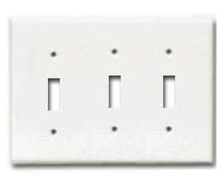 EATON-COOPER WIRING 2141W-BOX 3 Gang Toggle Wall Plate White