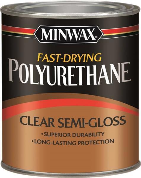 Minwax 63005444 Polyurethane 1 Qt Clear Semi-Gloss Fast Drying Oil-Based Mild Hydrocarbon