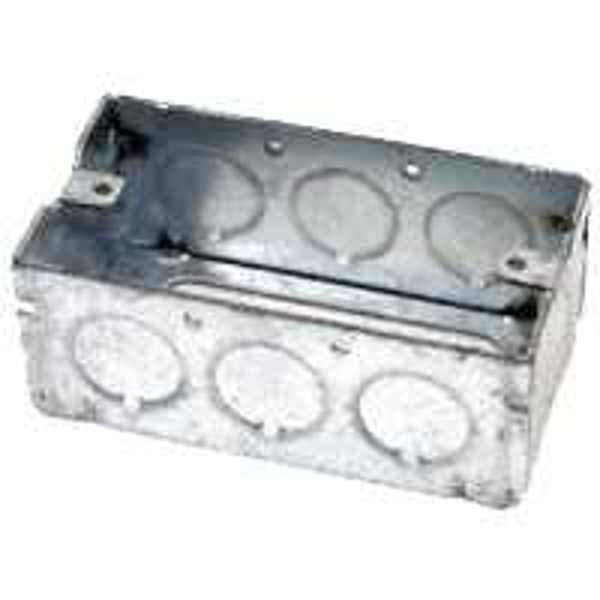 BELL WEATHERPROOF 665 Utility Box Extension 1-Gang Metal Galvanized 1 7/8 In Deep 1/2 KO 8 Deep