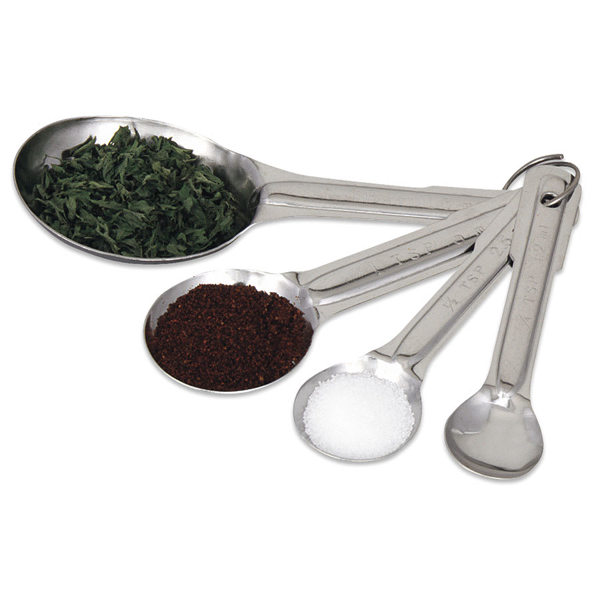 Browne Foodservice 746108 Spoon Measuring Set 4 Piece Stainless Steel