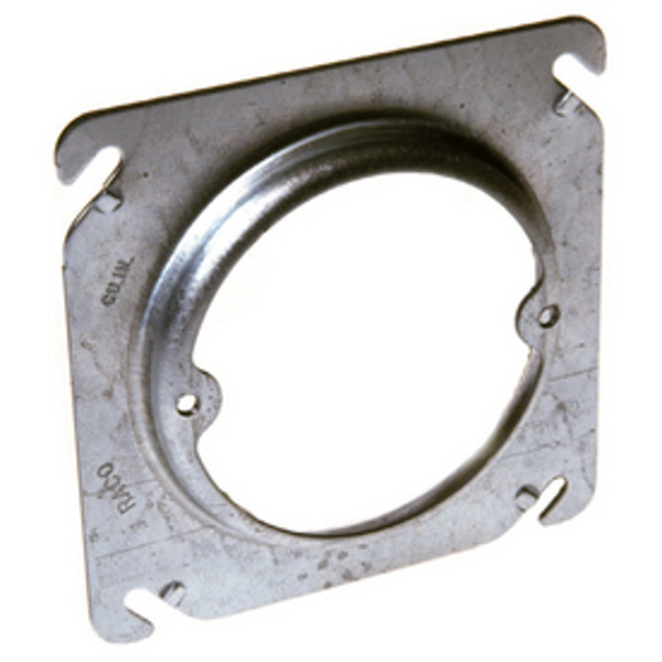 RACO 8756 4 In 1-Gang Square Box Cover Steel Gray Pre-Coated Zinc