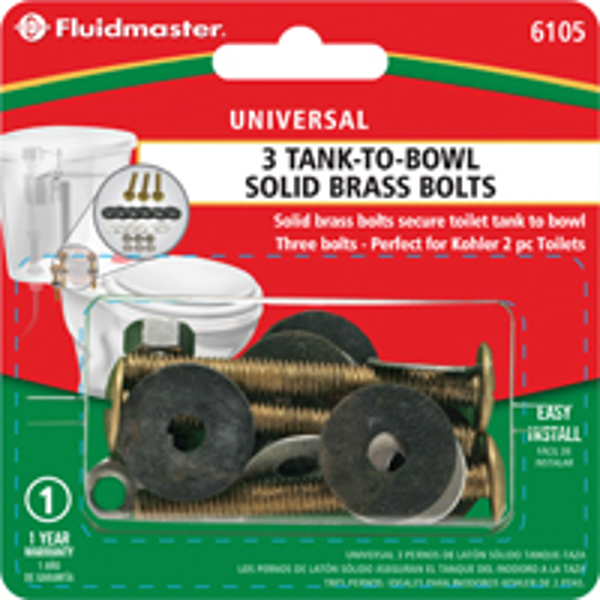 Fluidmaster INC 6105 Bolt Tank to Bowl 2-3/4 In Pack of 3