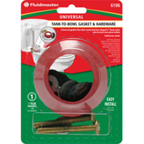 Fluidmaster Inc 6106 Gasket Tank to Bowl Solid Brass Sponge Rubber