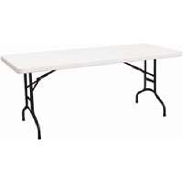 Homebasix TBL-040 6 Ft Banquet Table with Folding Legs White