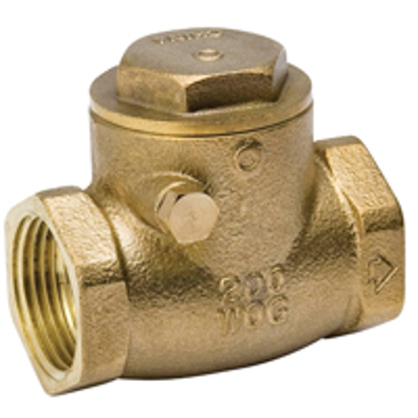 B&K Industries 101-007NL Check Valve 1-1/2 In Brass 200 PSI
