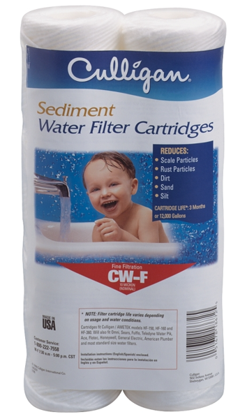Culligan Sales Co CW-F Water Filter Cartridge 10 Um Polypropylene Wound
