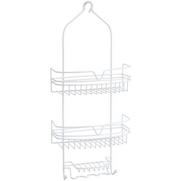 Kennedy International 4007-WHT Hanging Shower Caddy White 11.02 In X 5.31 In X 25.98 In Wire