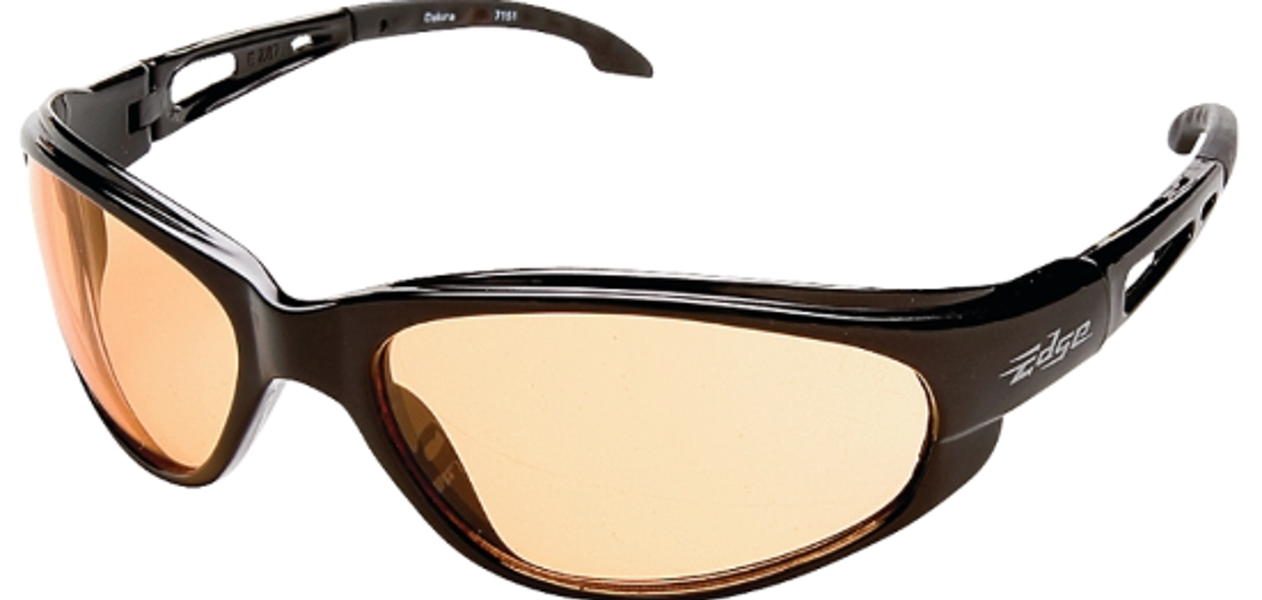 EDGE EYEWEAR SWAP119 Safety Glasses Black and Aqua Precision Red Mirror Lens