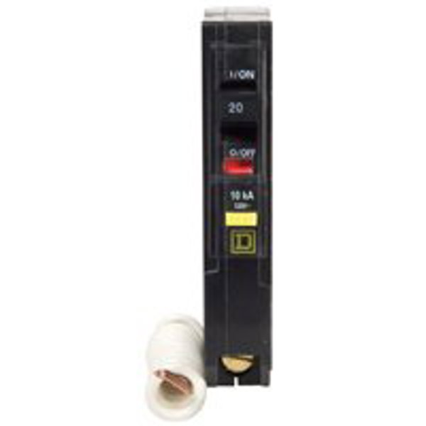 Square D by Schneider Electric QO120GFICP Circuit Breaker 20 Amp 1 Pole 120V Mini Fixed Trip