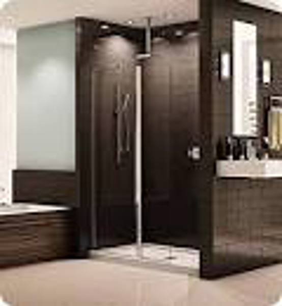 FLEURCO FLEURCO ESS2425 Shower Shield Frameless In-Line Brushed
