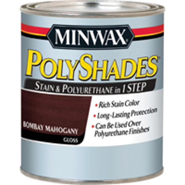 Minwax 61480444 Gloss Wood Stain 1 Qt Bombay Mahogany