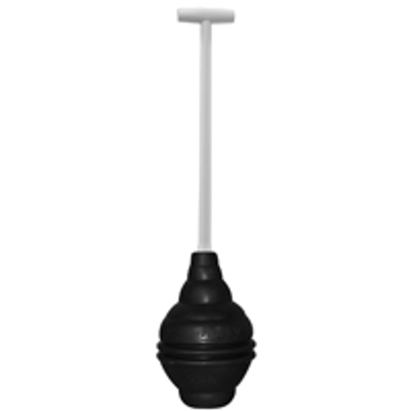 Lavelle Industries 99-4A Toilet Plunger 6 In Black Plastic with White Handle
