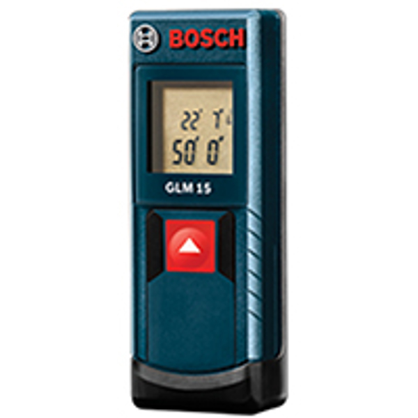 Bosch GLM15 Digital Laser Measure 50 Ft Capacity Compact Lightweight Includes 2 AAA Batteries