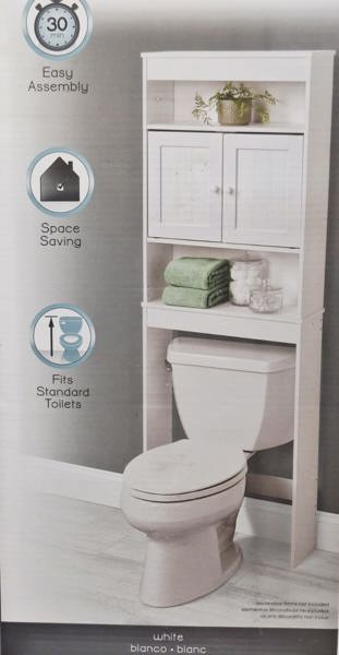 Zenith Products 9119W Spacesaver 3-Shelf Storage Rack White Wood