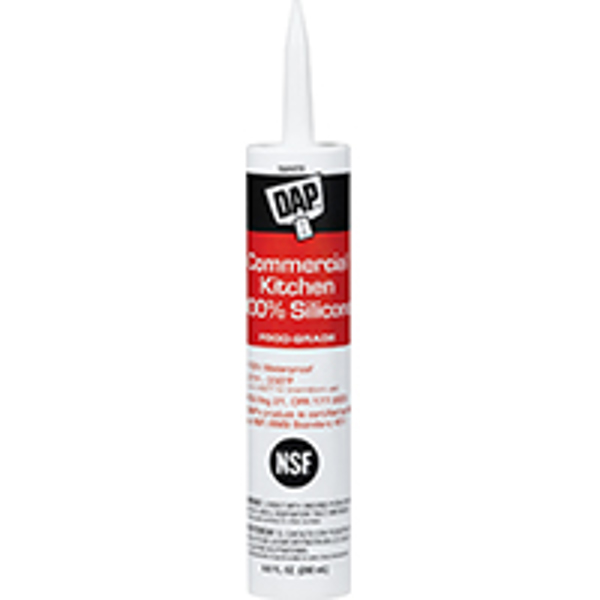 DAP INC 08656 Silicone Sealant 9.8 Oz White Commercial Kitchen