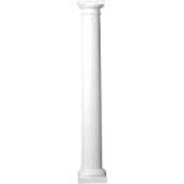 HUTTIG HUT SYN810 Column Round Plain 8x10 With Cap and Base Permacast Load Bearing