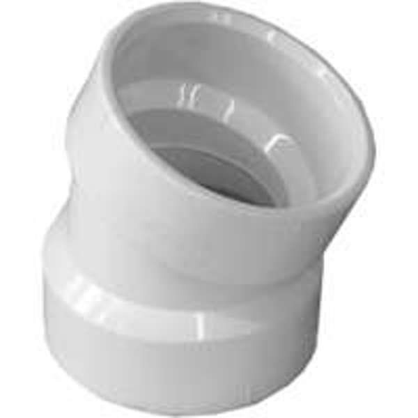 Genova Products 70815 1-1/2 In 22.5 Degree DWV Hub Sch 40 Elbow