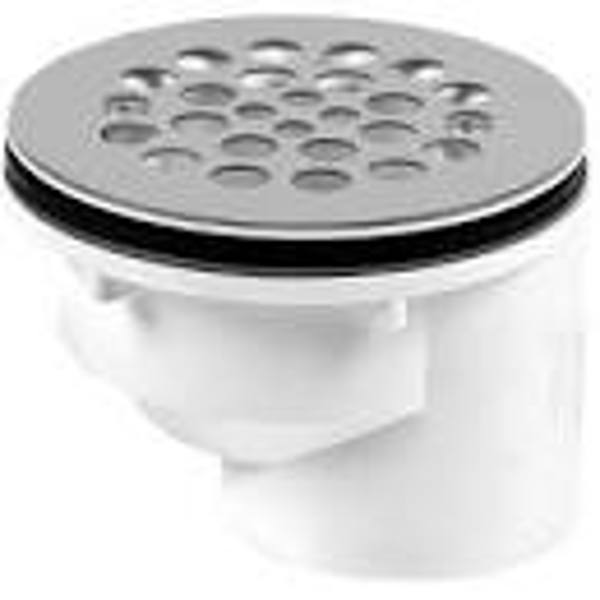 Oatey 42787 Shower Drain 2 In PVC Offset Flange Black/White