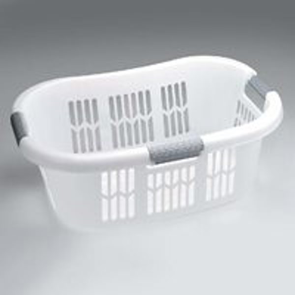 Rubbermaid FG299787WHT Hip Hugger Laundry Basket White
