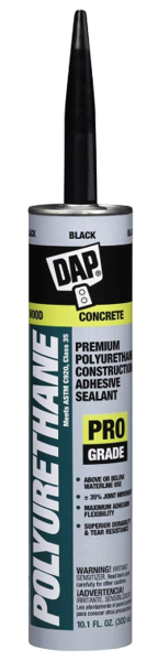 DAP INC 18816 Construction Adhesive Sealant 10.1 Oz Cartridge Black Paste Roof and Flashing