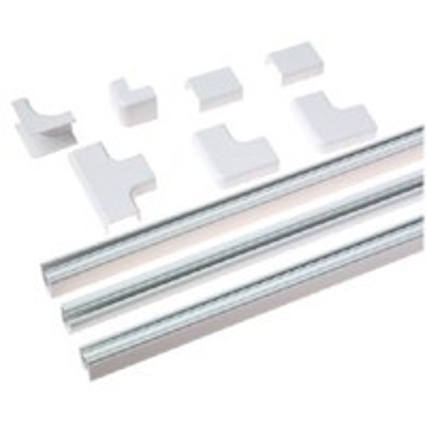 Wiremold Company C210 Cord Protector Kit Assorted PVC Channels, Couplings, and Elbows