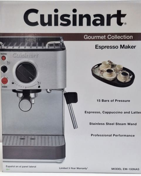 Cuisinart/Waring EM-100NP1 Espresso Maker 1.66 Capacity 15 Bars Stainless Steel