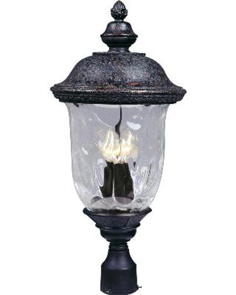 Maxim Lighting 40420WGOB Lantern Pole / Post Outdoor Light Bronze 3-Light Carriage House