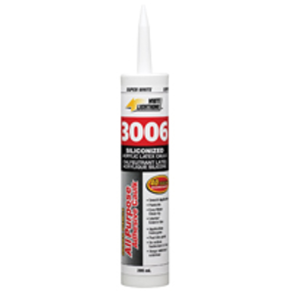 White Lightning W12AF0010 Adhesive Caulk 10 Oz White