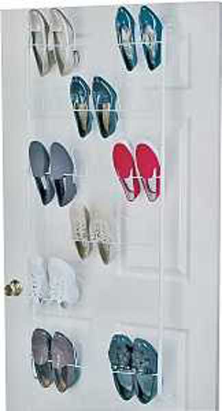 ClosetMaid 804000 Over The Door Shoe Rack 18 Pair White