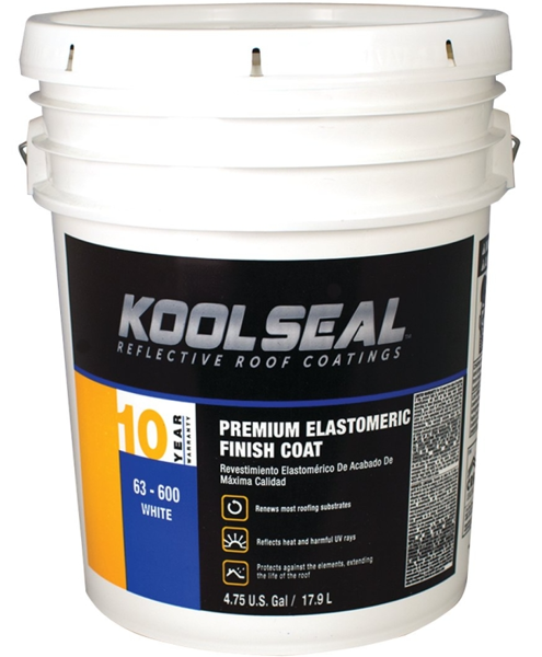 KOOL SEAL COATING ROOF Premium Liquid 5 Gal White 1.33 SG 199.9 Deg F Flash Point