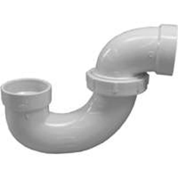 Genova Products 78320 P-Trap PVC Pipe Fitting 2 In With Union Adjustment Without Cleanout