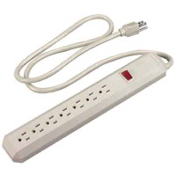 Eaton-Cooper Wiring 1176V Surge Protect Strip 7 Outlet Ivory
