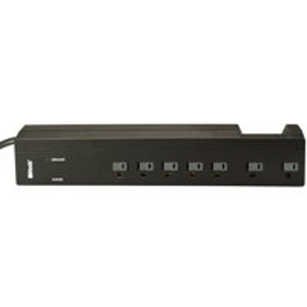 Coleman Cable Inc 041601 10 Ft 7-Outlet Surge Protector Black