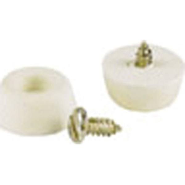Shepherd Hardware 9131 Screw Bumper Pads 7/8 In Round Off White Rubber