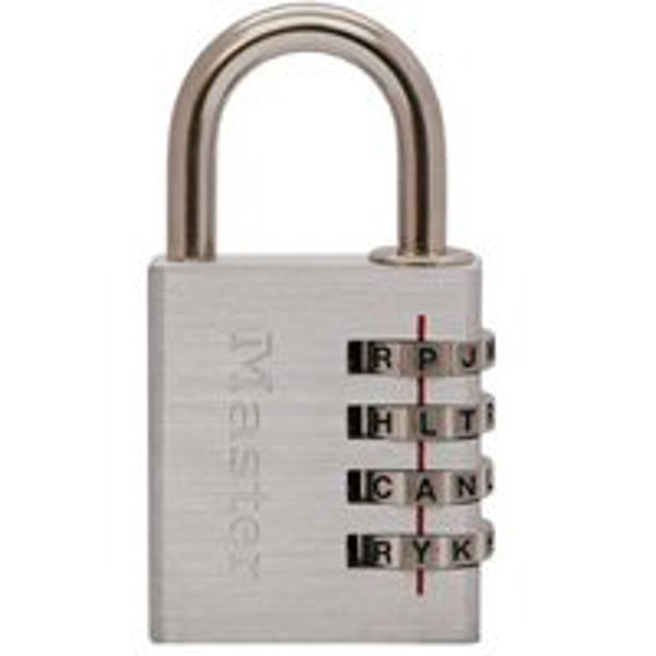 Master Lock 643DASTWD Combination Lock 1-9/16 In Nickel 4 Digit
